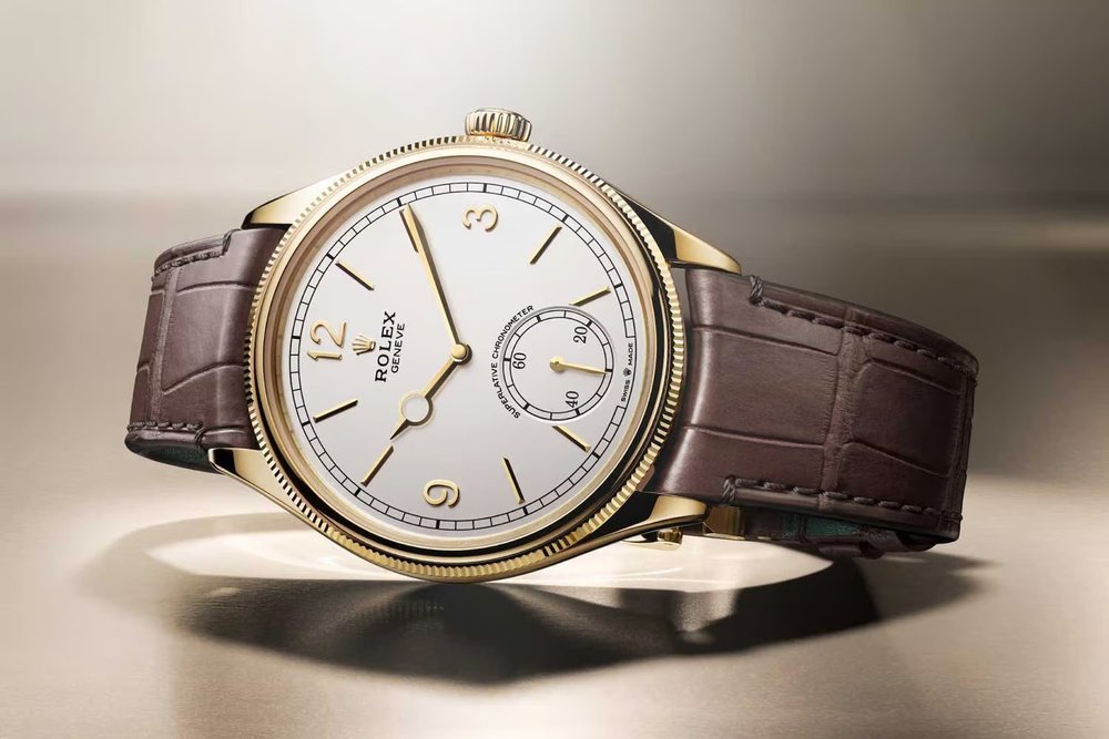 Image of Rolex Watch with Leather Band