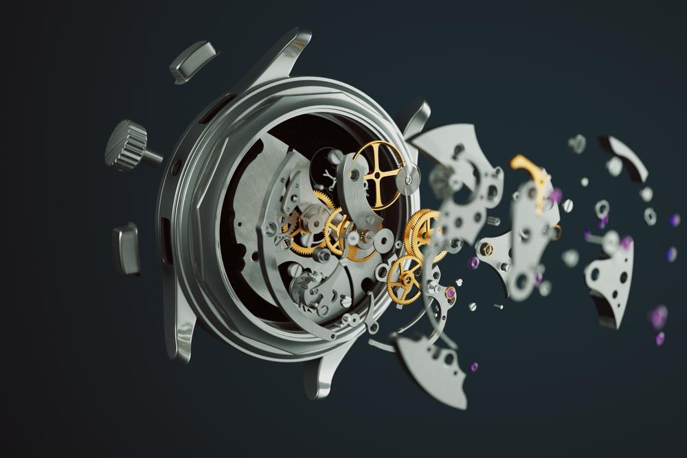 A 3D image capturing the art of watchmaking, something which the vintage Rolex GMT is renown for.