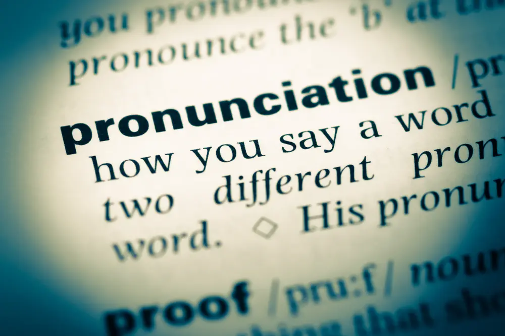 Image of the word ‘pronunciation,’ from a dictionary, relevant to the topic of learning how to pronounce luxury watch brands.